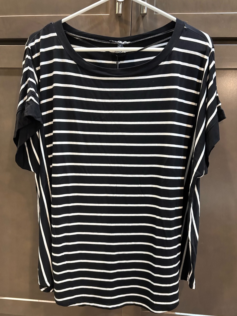 NWT Cable & Gauge Stripe Dolman Sleeve Top Tee, Blouse, 1X